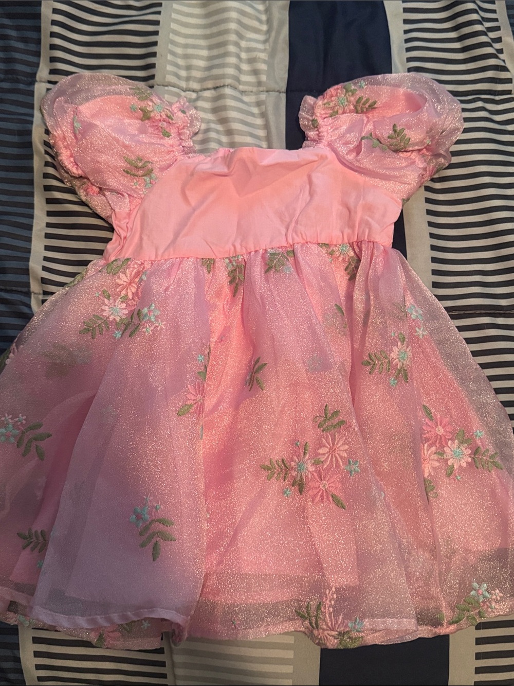 Pink Floral Princess Kids Costume Dress